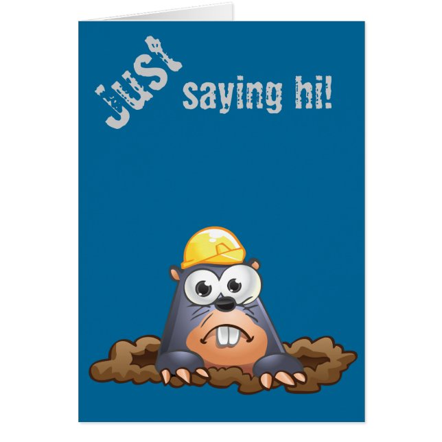 Cute Mole Digging Cartoon (Front)