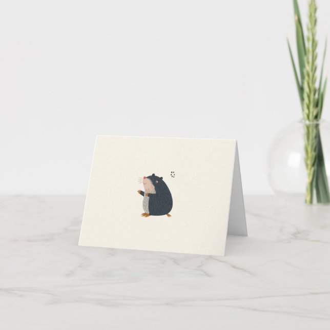 Cute Mole Greeting Card – Design for Any occasion (Front)