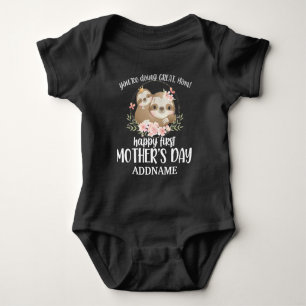Cute Mom and Baby Sloths - Happy 1st Mothers Day Bodysuit