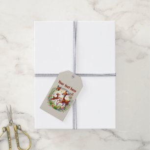 Cute Mom baby customizable deer Medium Gift Tags