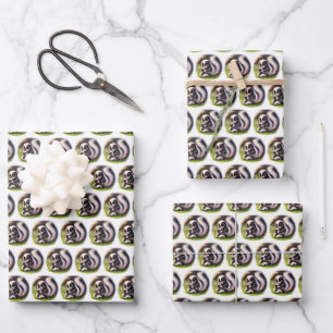 Cute Mom baby skunk customizable baby shower  Wrapping Paper Sheet