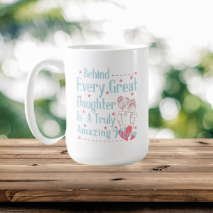 cute Mom Daughter poem add monogram Coffee Mug