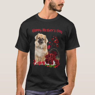 Cute Mom Flower Happy Mother's Day Love Dog 1 T-Shirt