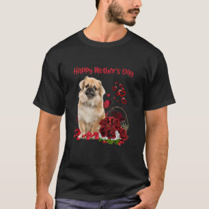 Cute Mom Flower Happy Mother's Day Love Dog 1 T-Shirt