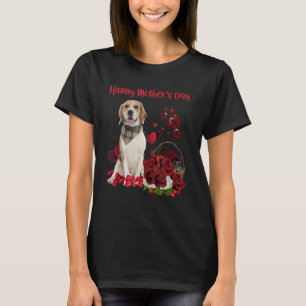 Cute Mom Flower Happy Mother's Day Love Dog 4 T-Shirt