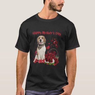 Cute Mom Flower Happy Mother's Day Love Dog T-Shirt