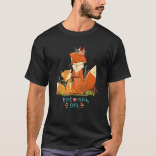Cute mom fox with her kid, Happy Mother's Day T-Shirt