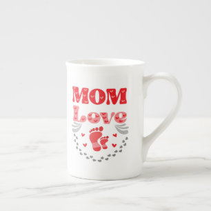 Cute Mom Love Bone China Mug