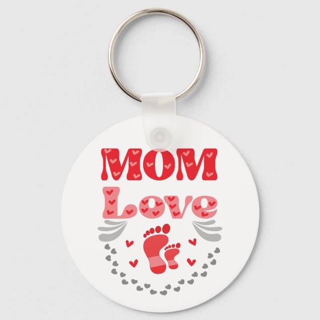 Cute Mom Love Keychain (Front)