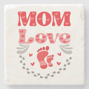 Cute Mom Love Stone Coaster