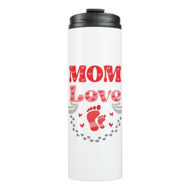 Cute Mom Love Thermal Tumbler (Front)