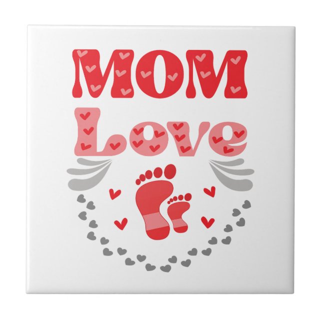 Cute Mom Love Tile (Front)