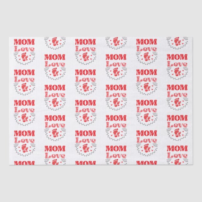Cute Mom Love Tissue Paper (Front)