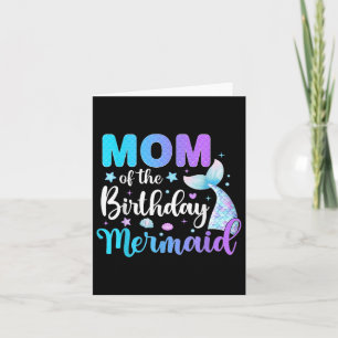 Cute Mom Of The Birthday Mermaid Family Matching P Card