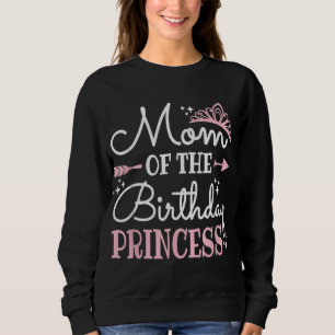 Cute Mom Of The Birthday Princess Funny Mommy Moth Sweatshirt