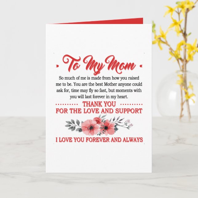 Cute Mom Poem add sentiment  Mother's Day Card (Yellow Flower)