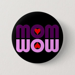 Cute Mom reflection with hearts 2 Inch Round Button