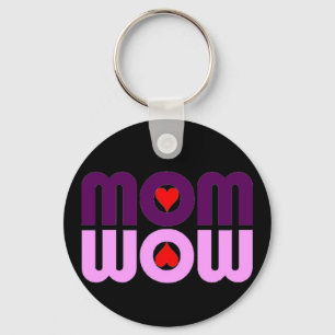 Cute Mom reflection with hearts Keychain