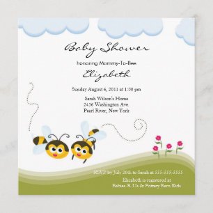CUTE Mom to Bee Baby Shower Invitation