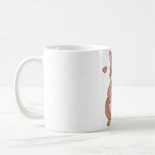 Cute Mommy Kangaroo And Baby Joey In Pouch Coffee Mug