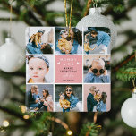 Cute 'Mommy & Me' Photo Collage Merry Christmas Ceramic Ornament<br><div class="desc">Create your own 'Mommy & Me' Keepsake Photo christmas ornament. Design features 8 trendy insta square pictures of your choice, the cute text 'Mommy & Me' with two little hearts - Merry Christmas! 'with love' in elegant calligraphy script and a the name of whom it's from. A beautiful Christmas gift...</div>