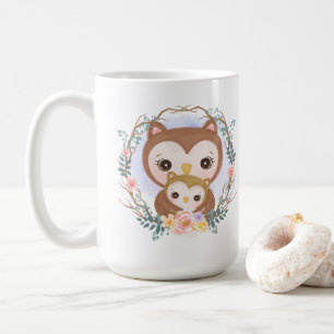 cute Mommy owl pregnancy announcement Coffee Mug