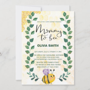 Cute Mommy To Bee Baby Shower  Invitation
