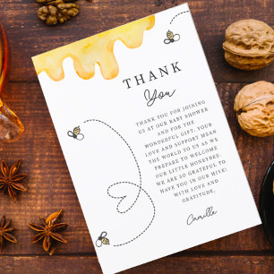 Cute Mommy-to-Bee Baby Shower Thank You Card