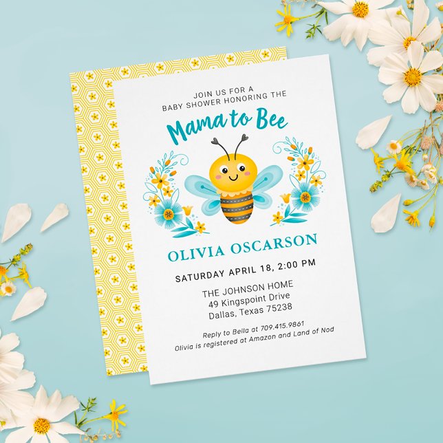 Cute Mommy to Bee Boy Baby Shower Invitation (Creator Uploaded)