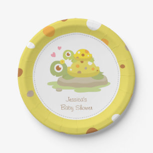 Cute Mommy Turtle Baby Shower Party Supplies Paper Plate
