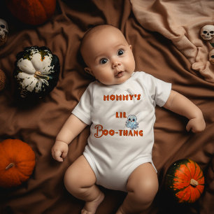 Cute "Mommy's LiL Boo-Thang" Halloween  Baby Bodysuit
