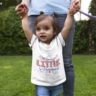 Cute Mommy's Little Firecracker 4th July Firework Baby T-Shirt