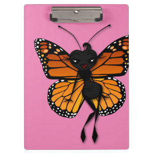 CUTE MONARCH BUTTERFLY LADY CLIPBOARD