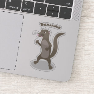 Cute mongoose cartoon illustration