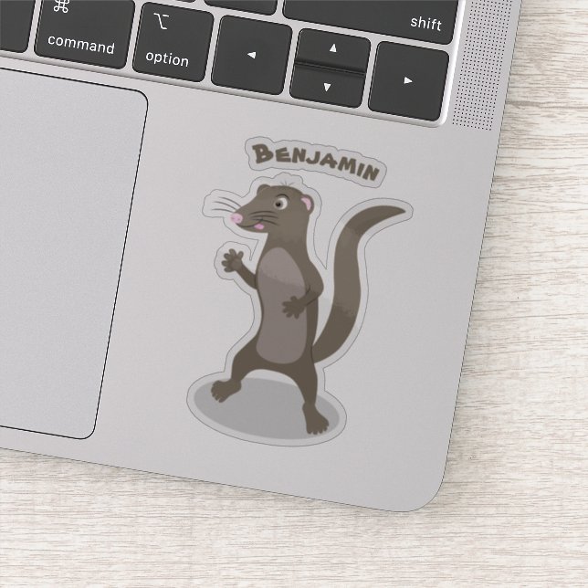 Cute mongoose cartoon illustration (Detail)