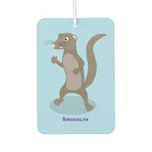 Cute mongoose cartoon illustration air freshener