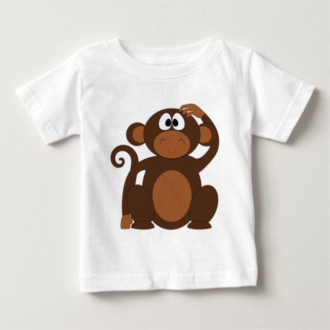 Cute Monkey Baby T-Shirt (Front)