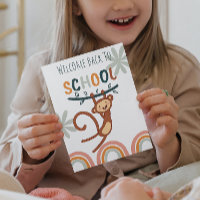 Cute Monkey Back to School