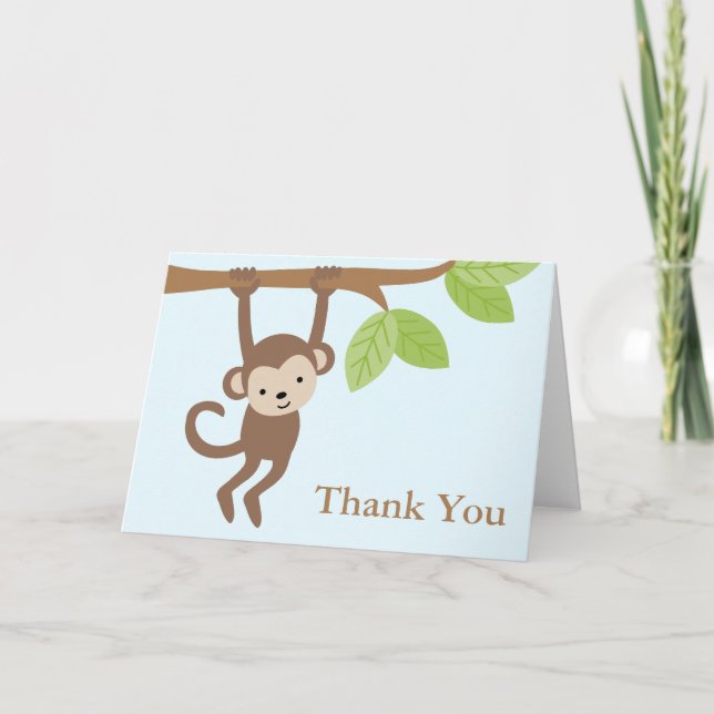 Cute Monkey Birthday Card (Front)