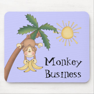 Cute Monkey Business Mouse Pad