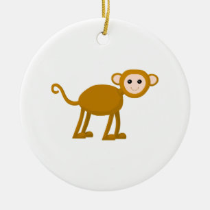 Cute Monkey. Ceramic Ornament