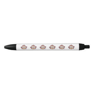 Cute monkey clipart black ink pen