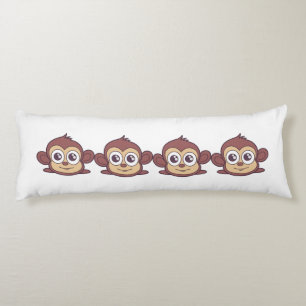 Cute monkey clipart body pillow