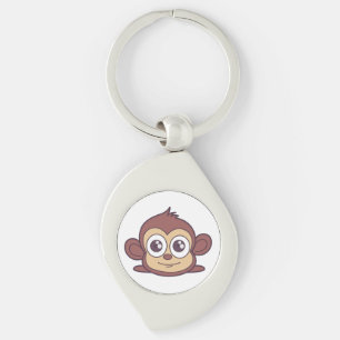 Cute monkey clipart keychain
