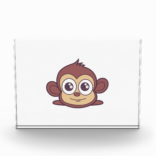 Cute monkey clipart photo block (Front)