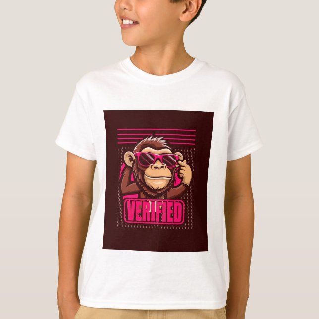 cute monkey design T-Shirt (Front)