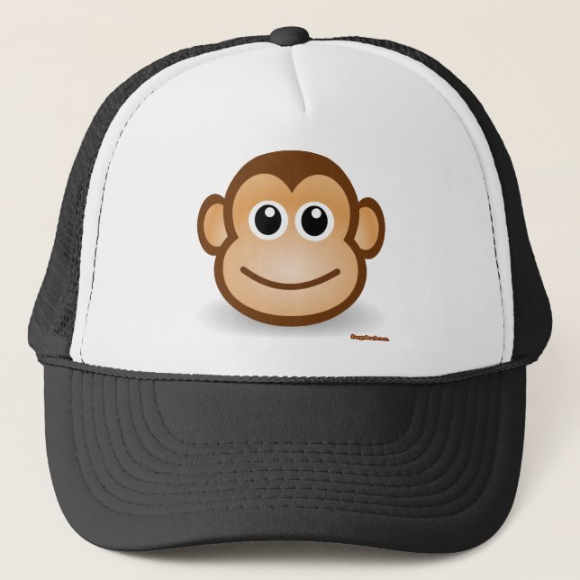 Cute Monkey Face Trucker Hat (Front)