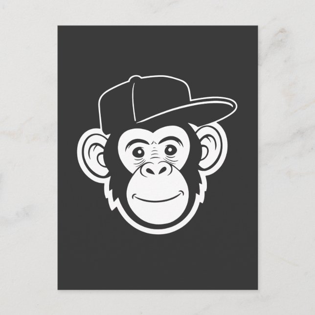 Cute Monkey in Cap Postcard (Front)