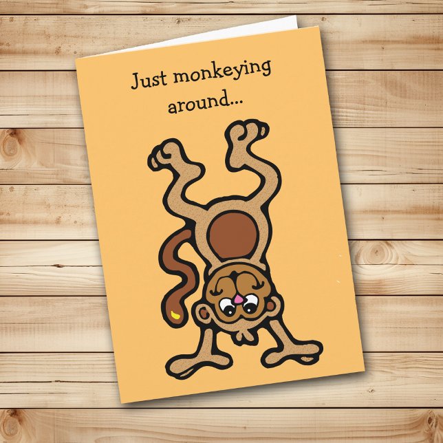 Cute Monkey Kid's Birthday Card (Creator Uploaded)