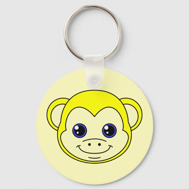 Cute Monkey Lemon Keychain (Front)